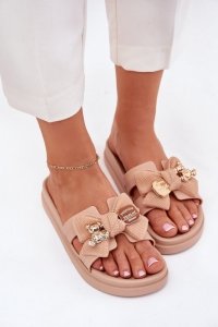 Sandał Klapki Model Lynara CK323 Beige - Step in style