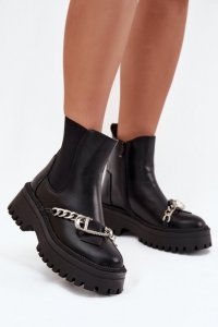 Botki Model Marvella JJ76P Black - Step in style