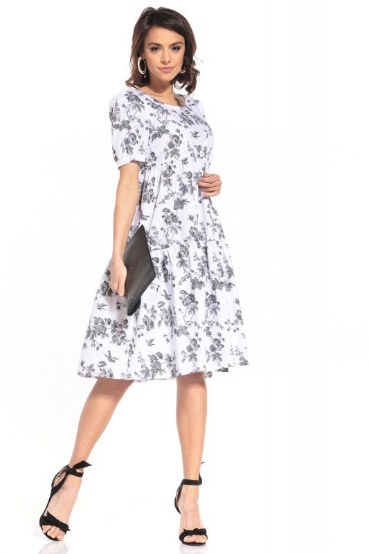 Sukienka Model T344/1 Grey Flowers - Tessita