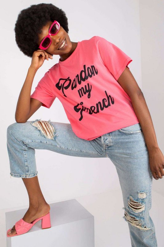 T-shirt Damski Model FA-TS-7677.91P Pink - Fancy