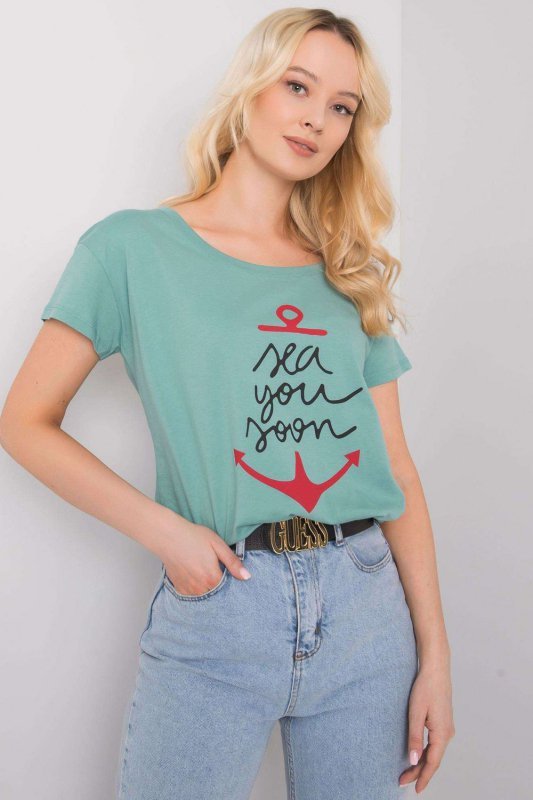 T-shirt Damski Model FA-TS-7196.74P Pistacja - Fancy