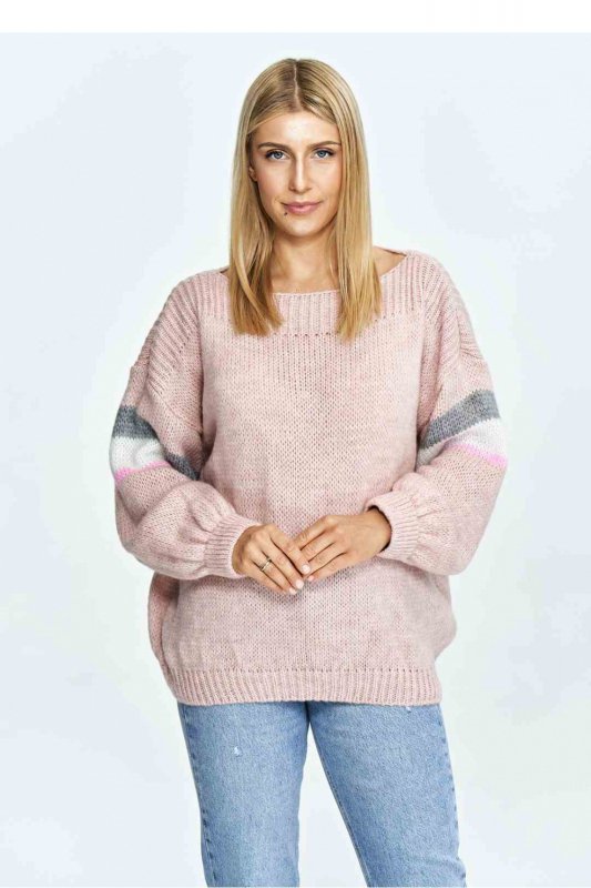 Sweter Damski Model M909 Light Pink - Figl