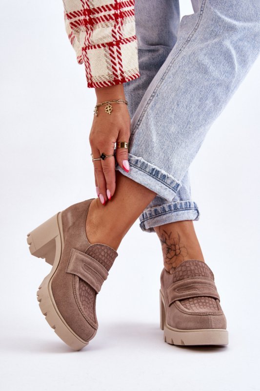 Półbuty Model Arabell 20125 Dark Beige - Step in style