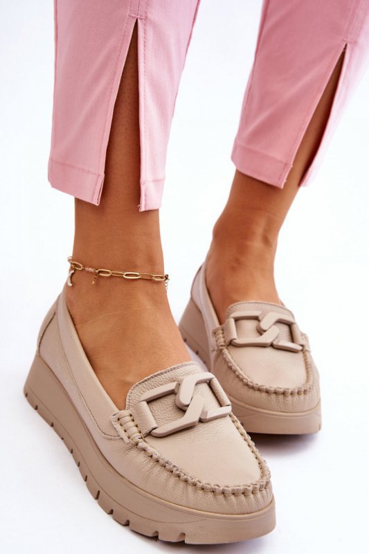 Mokasyny Model Desmond 10141 Beige - Step in style