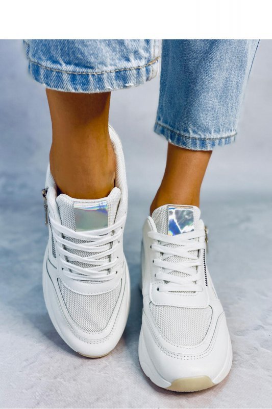 Sneakersy na koturnie MCBRIDE WHITE - Inello