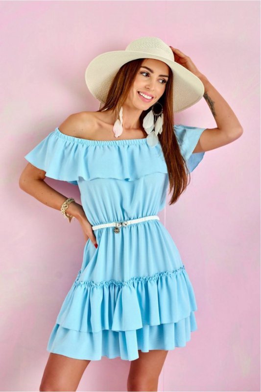 Sukienka Model BLE SUK0291 Błękit - Roco Fashion