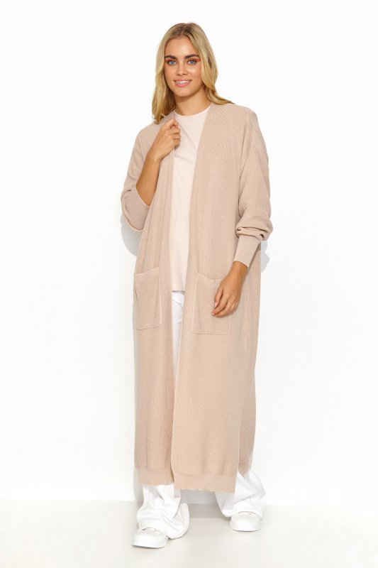 Sweter Kardigan Model S146 Nude - Makadamia