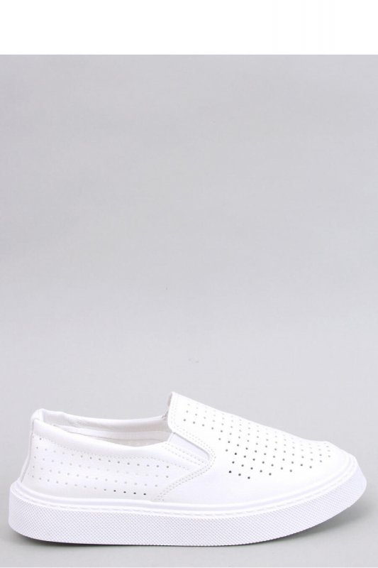 Trampki slip-on ażurowe TOWNS WHITE - Inello