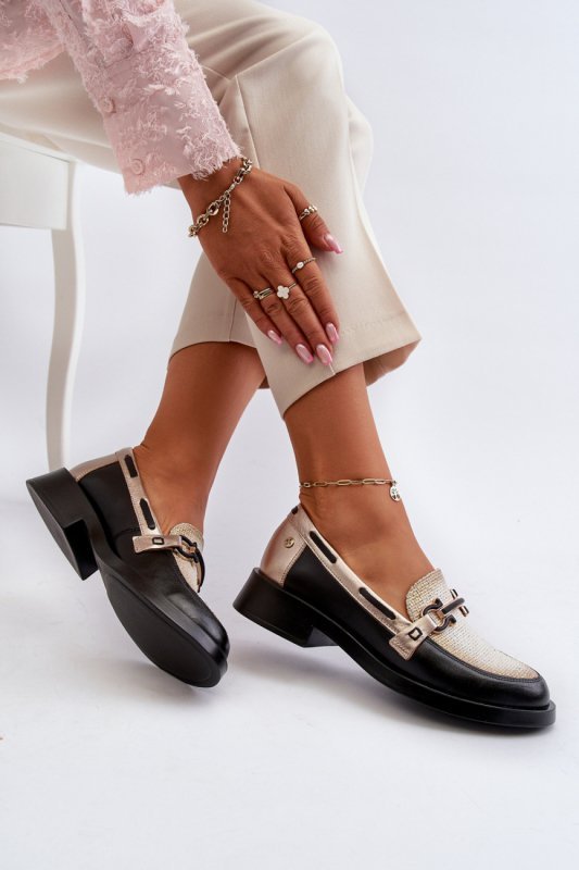 Mokasyny Model Maciejka 06493-01 Black/Gold - Step in style