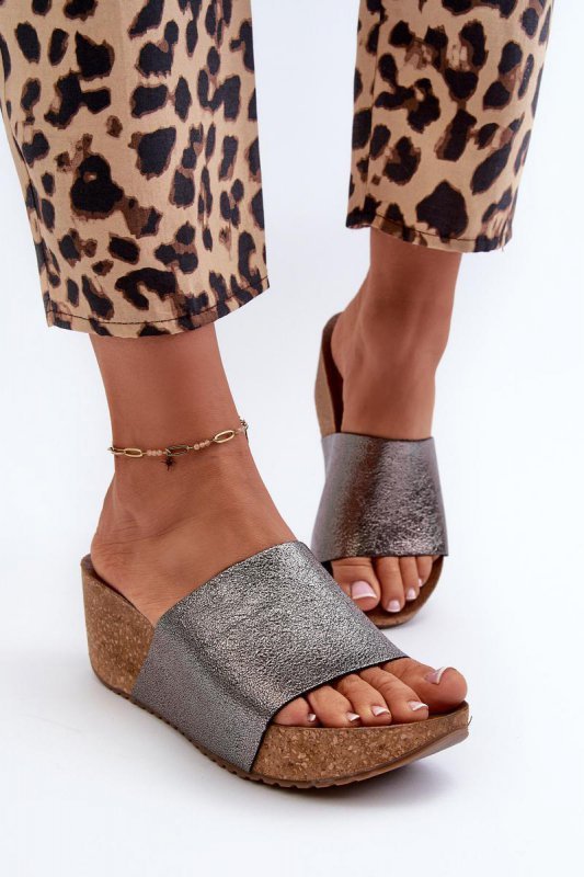 Sandał Klapki Model Zazoo 40291 Grafit - Step in style