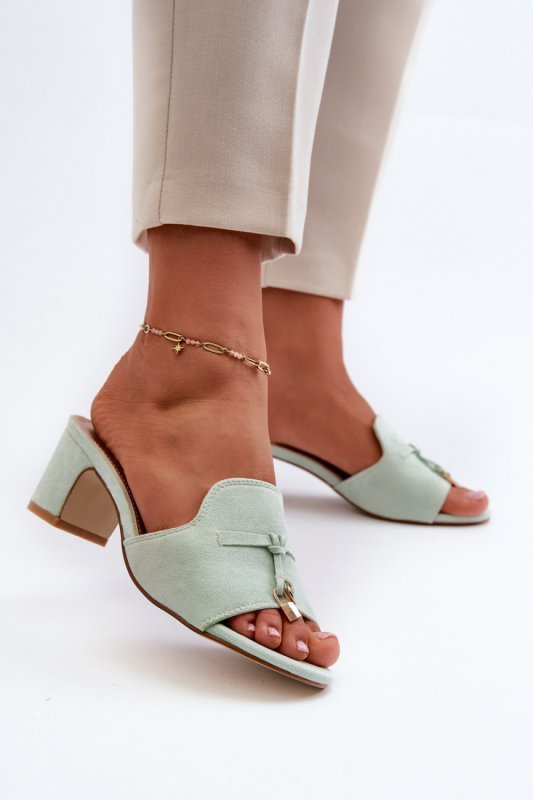 Sandał Klapki Model Jemenna JH338P Mint - Step in style