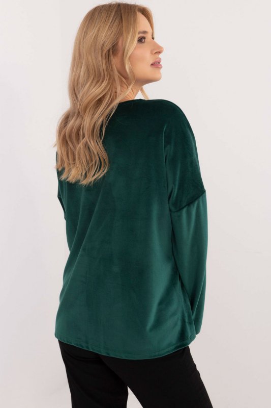 Bluzka Model DHJ-BZ-19916.03P Dark Green - Italy Moda