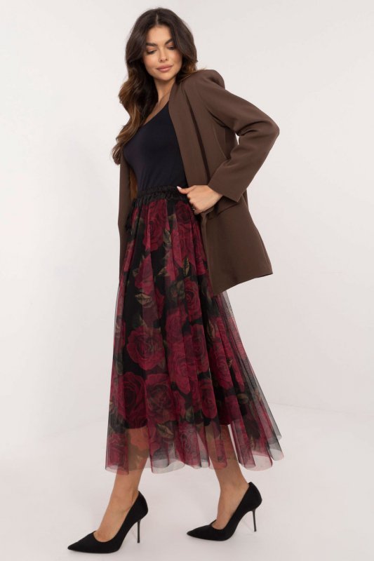 Spódnica Model DHJ-SD-19981-2.10 Bordo - Italy Moda