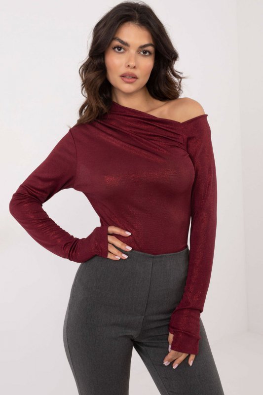Bluzka Model DHJ-BZ-20095.91P Bordo - Italy Moda