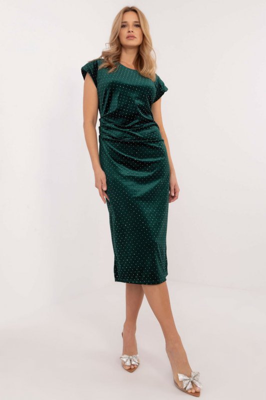 Sukienka Model DHJ-SK-20079.41P Dark Green - Italy Moda