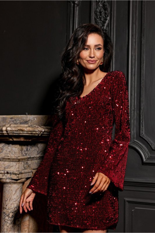 Sukienka Model Ophelia BOR SUK0501 Bordo - Roco Fashion