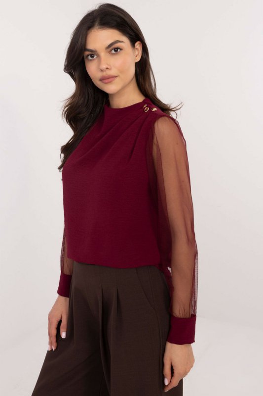Bluzka Model MI-BZ-278519.03X Bordo - Italy Moda