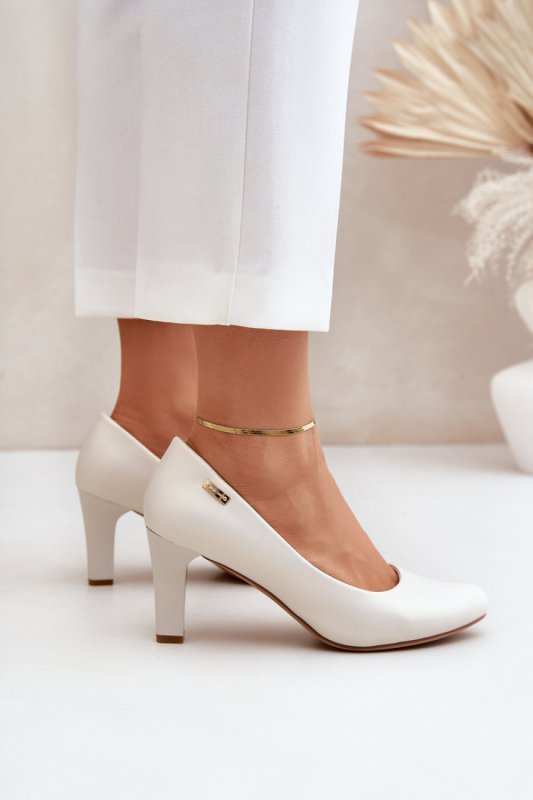 Czółenka Model Sergio Leone Orsola 1459 Perła - Step in style