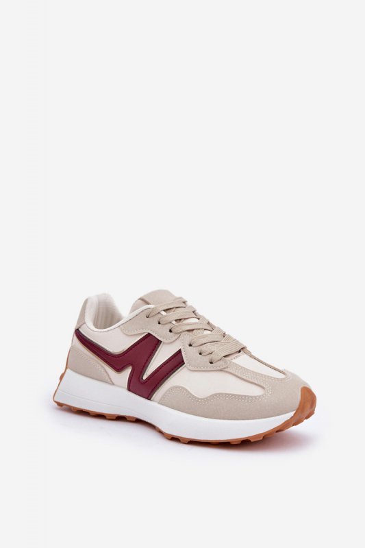 Buty Sportowe Model Britma LA295P Beige/Bordo - Step in style