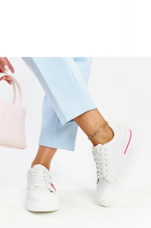 Białe sneakersy z różem Zorica - Solea