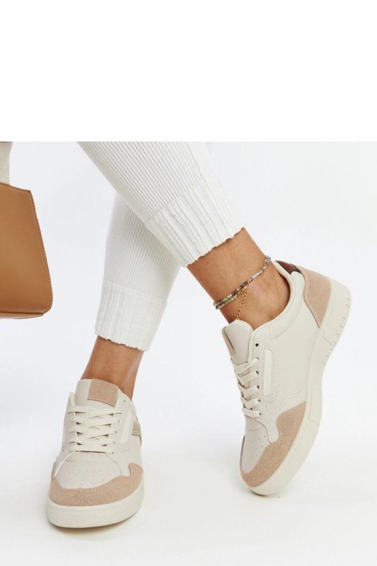 Beżowe sneakersy z brokatem Juwan - Solea