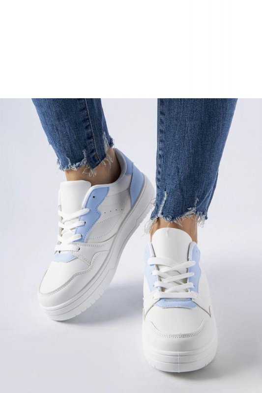 Białe sneakersy z niebieskim akcentem Fournie - Solea