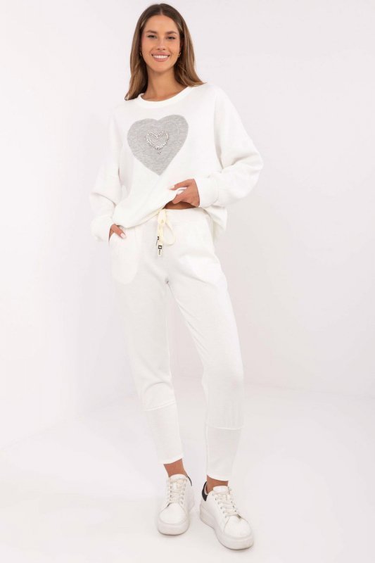 Spodnie Dresowe Model DHJ-SP-9283.83P Ecru - Italy Moda