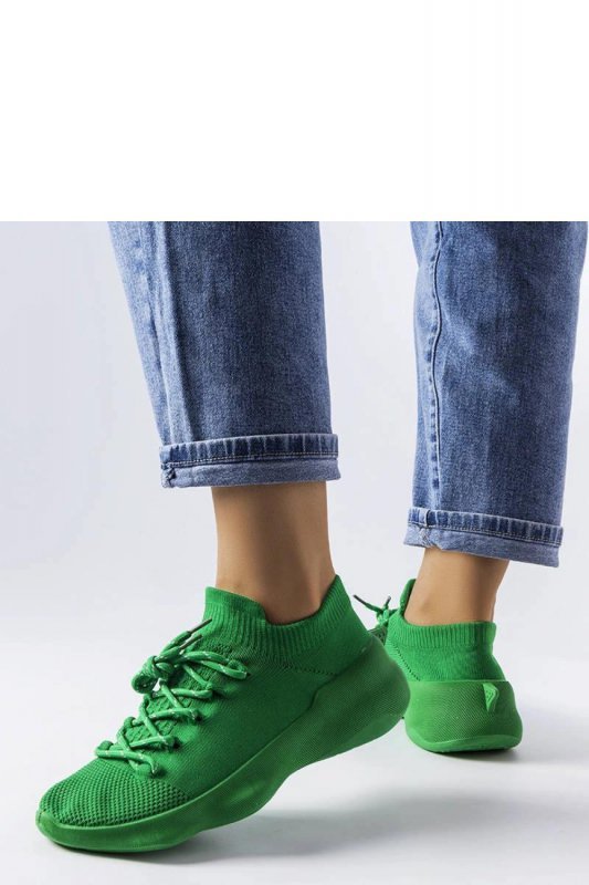 Zielone materiałowe sneakersy Côté - Solea