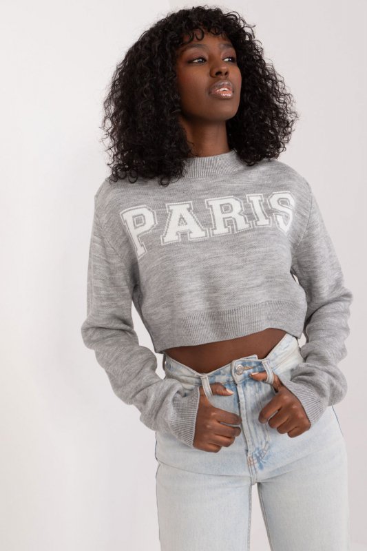 Sweter Damski Model BA-SW-1489.24 Light Grey - Badu