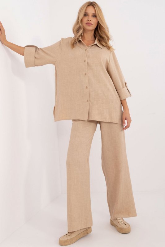 Spodnie Komplet Model LK-KMPL-509705.92 Camel - Lakerta Hurtownia odzieży on-line, moda damska, bielizna i obuwie dla kobiet - M