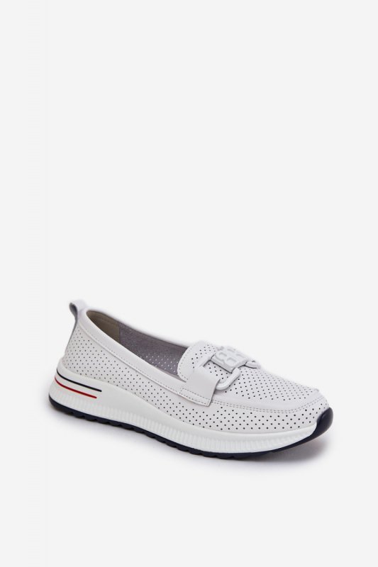 Mokasyny Model S.Barski LR51-556 White - Step in style
