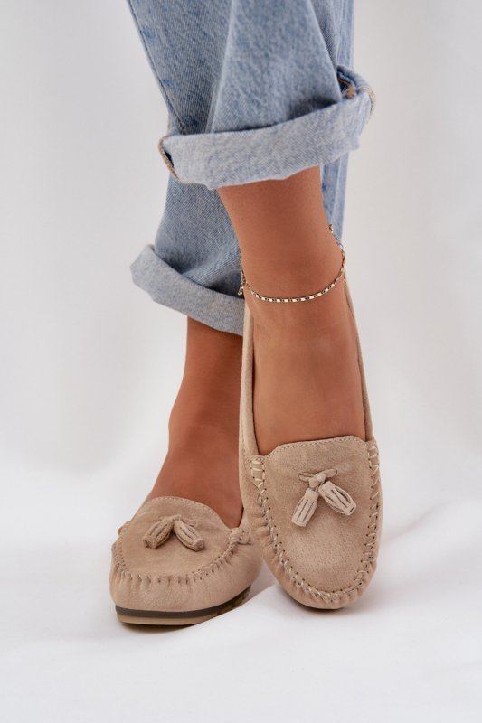 Mokasyny Model S.Barski LR51-548 Beige - Step in style