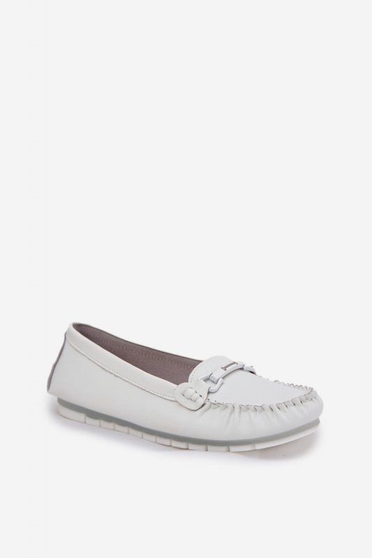 Mokasyny Model S.Barski LR51-547 White - Step in style