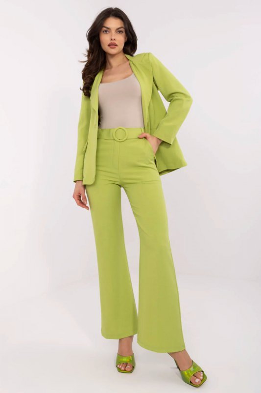 Spodnie Damskie Model DHJ-SP-18737.08 Limonka - Italy Moda