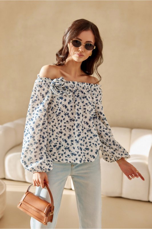 Bluzka Model Lima BLU0207-01K Navy - Roco Fashion