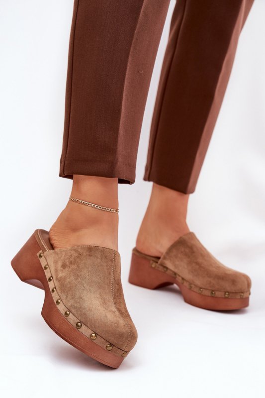 Sandał Klapki Model Ellason 8065 Camel - Step in style