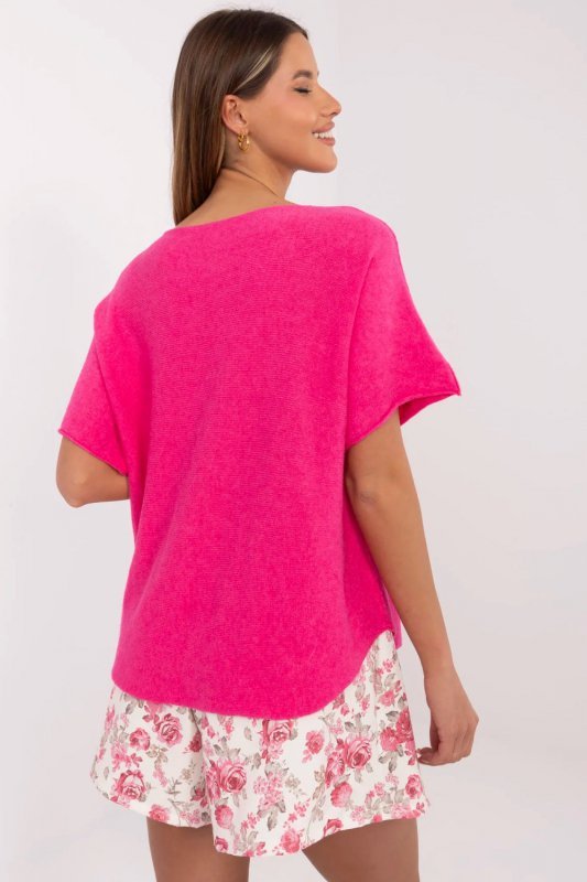 Sweter Damski Model MO-SW-0702.36 Fluo Pink - Italy Moda