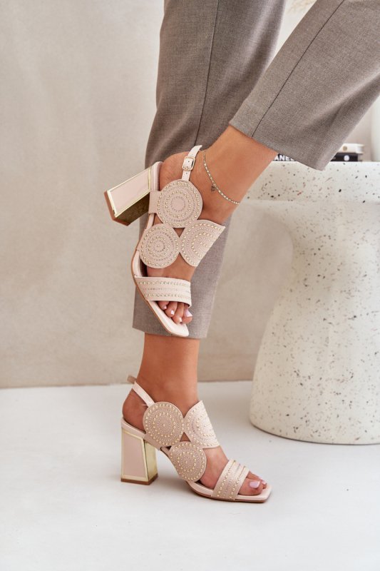 Sandały Model Delariona M502 Beige - Step in style
