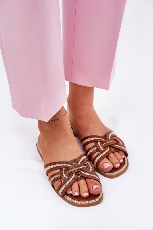 Sandał Klapki Model Acimine 0739-CLA-1 Brown - Step in style