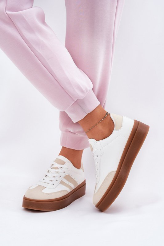 Buty Sportowe Model Ediriella 25SP26-9081 Beige/White - Step in style