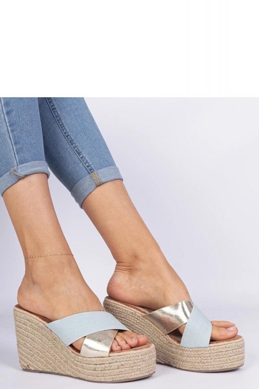Sandał Klapki Model Lerada 5980 Jeans - PRIMO