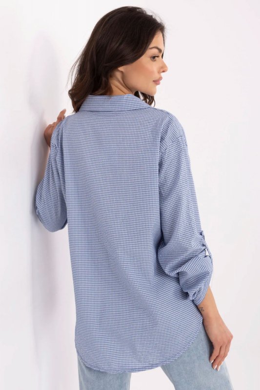 Koszula Damska Model MO-KS-1803.89 Dark Blue - Italy Moda