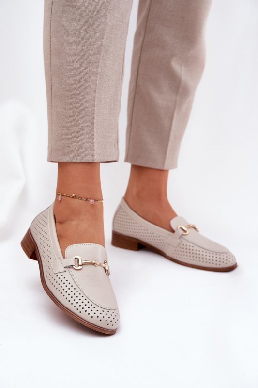 Mokasyny Model S.Barski LR51-588 Beige - Step in style