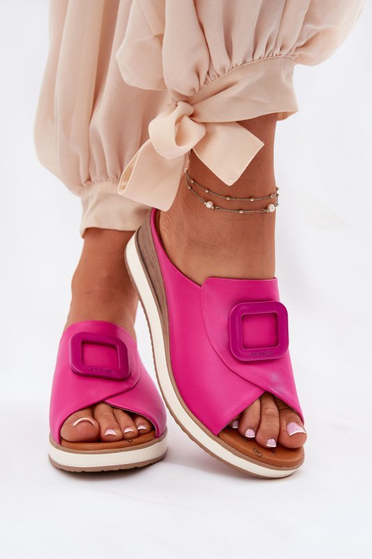 Sandał Klapki Model Artiker 56C2147 Fuksja - Step in style