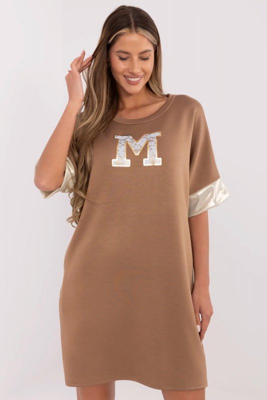 Sukienka Model MI-SK-A6192.52 Light Brown - Italy Moda