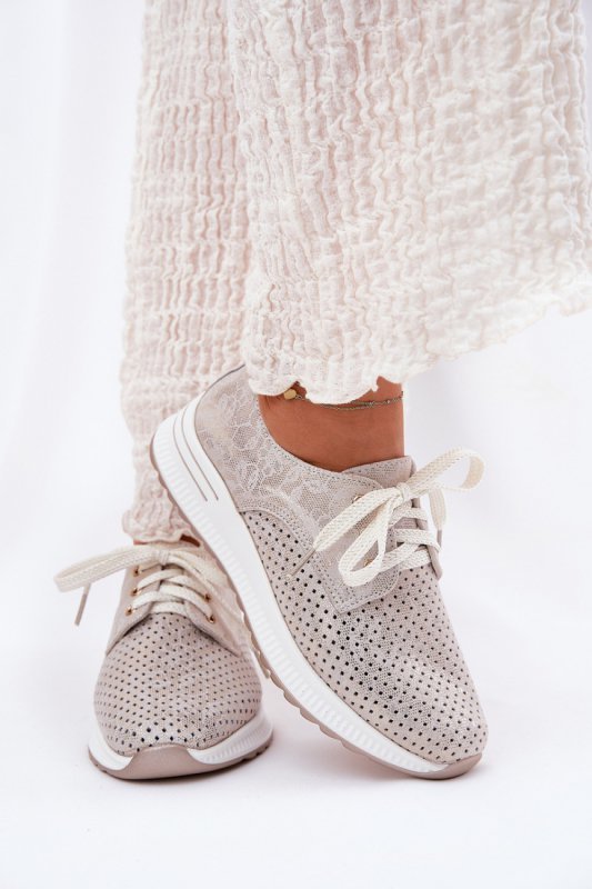Półbuty Model Artiker 56C2113 Beige/Gold - Step in style