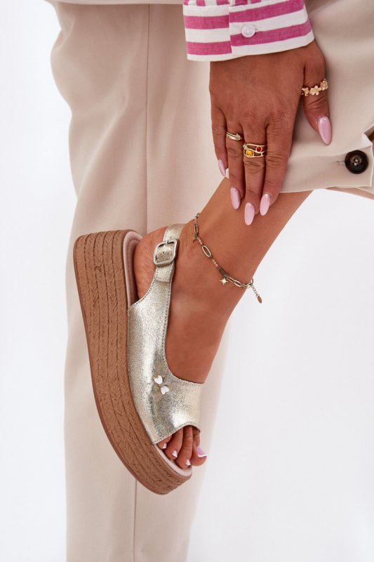 Sandały Model Vinceza 41476 Gold - Step in style