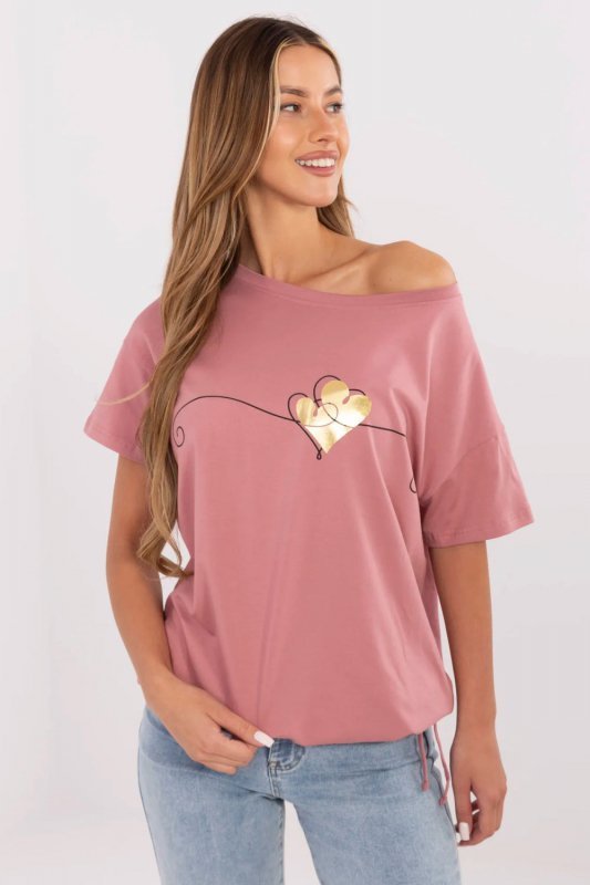Tshirt Damski Model CLM-TS-1017.03 Dark Pink - Factory Price