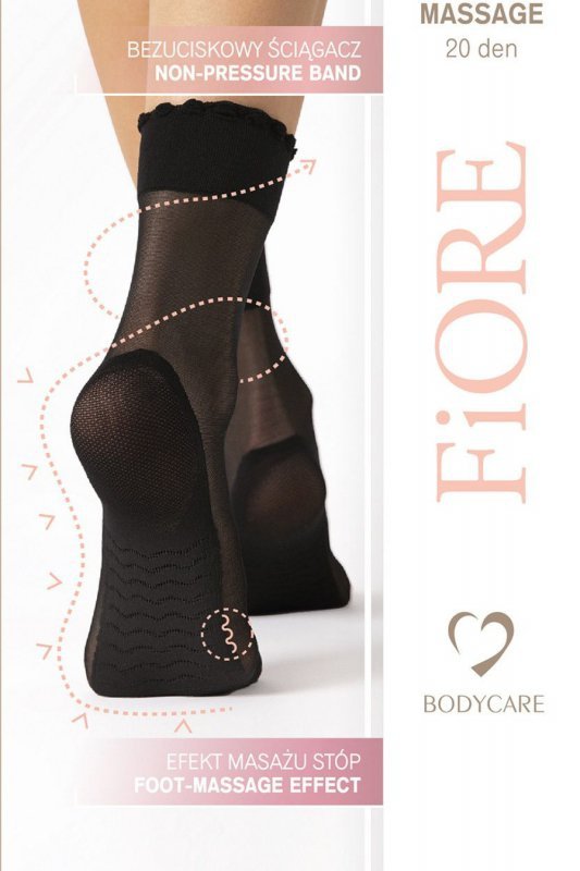 Skarpetki Model Pico Massage 20 Den Black - Fiore