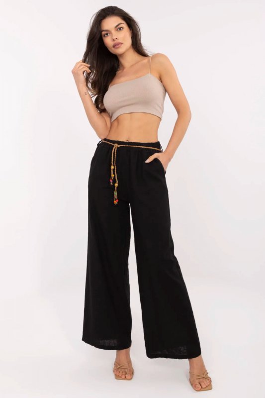 Spodnie Damskie Model MO-SP-9806.66 Black - Italy Moda
